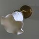Antique wall light in white painted glass - metal support