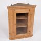Hanging corner cabinet with glass door - pine - year 1890s