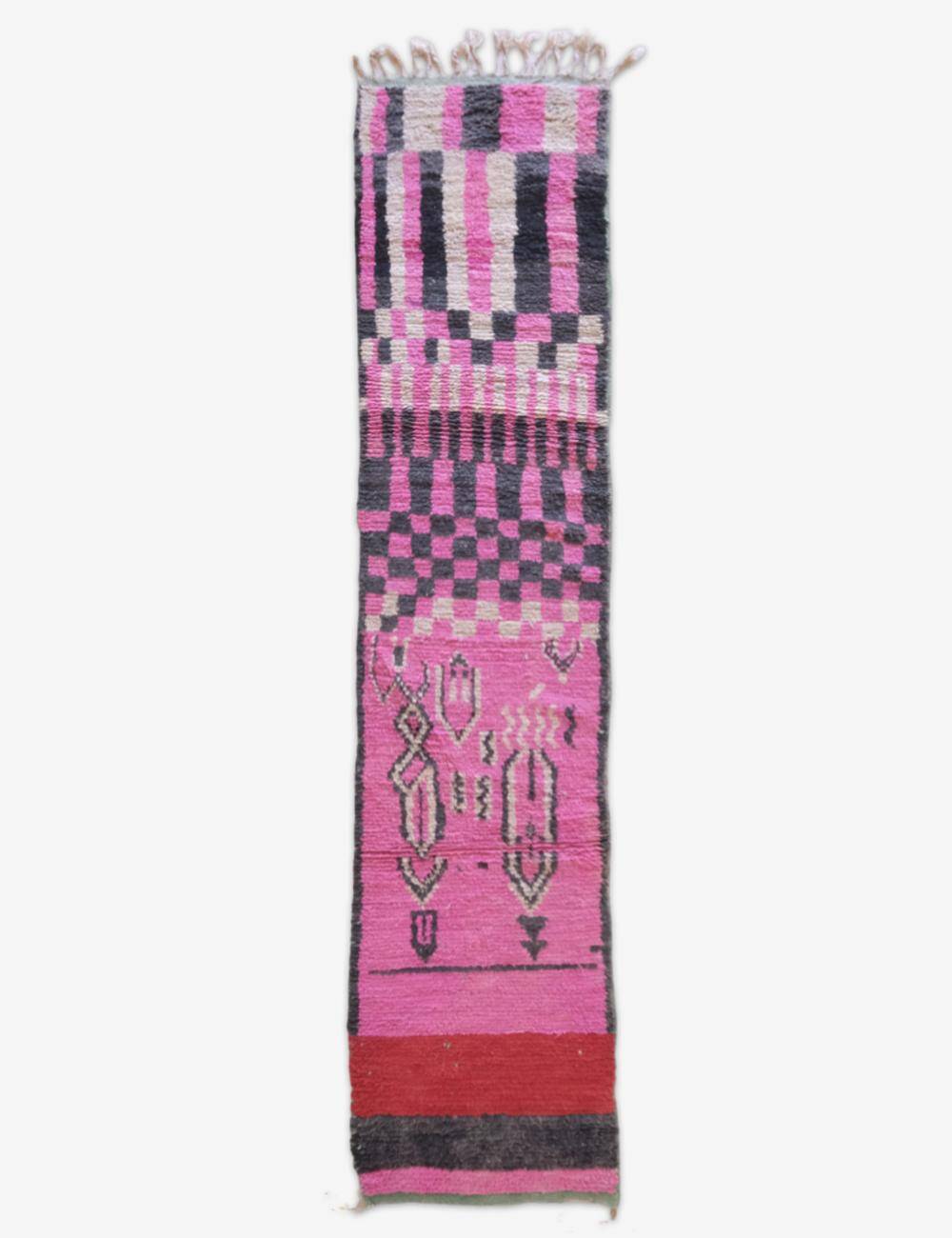 Pink Runner Rug - 354 x 83 cm