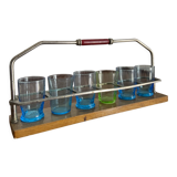 Vintage liqueur glasses and their display