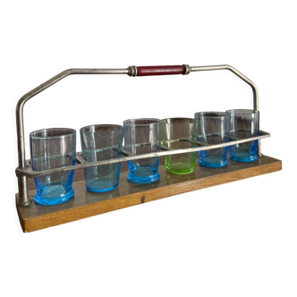 Vintage liqueur glasses and their display