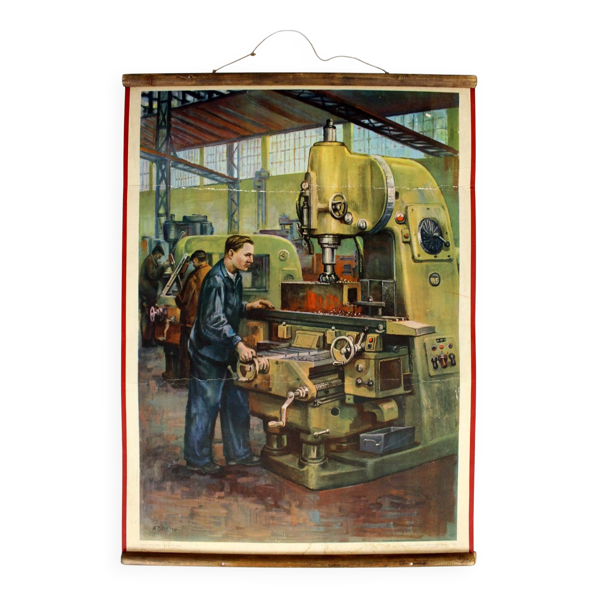 Czech Industrial Poster by Frantisek Bilek, 1950s