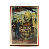 Affiche industrielle tchèque par Frantisek Bilek, années 1950