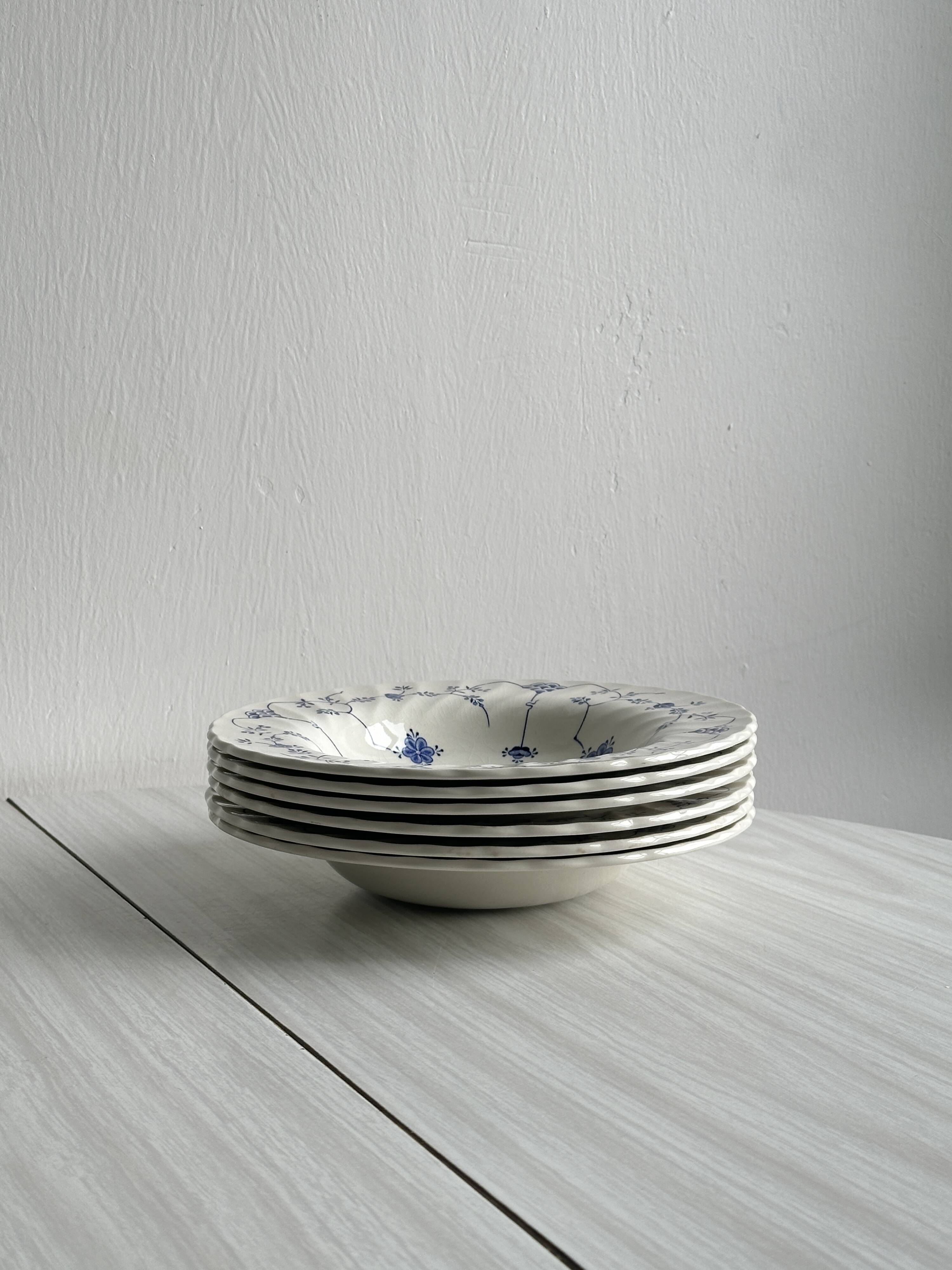 6 Myott plates in English porcelain