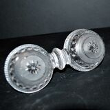 Antique Baccarat double crystal salt cellar, signed