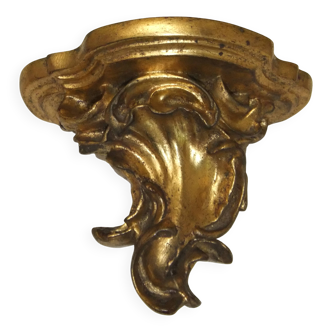 Console murale dorée étagère