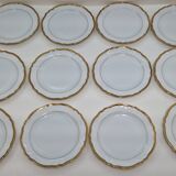 12 dessert plates with Limoges gilding “R.Leclair”