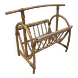 Rattan magazine holder
