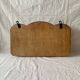 Art Deco wooden wall coat rack with round central mirror