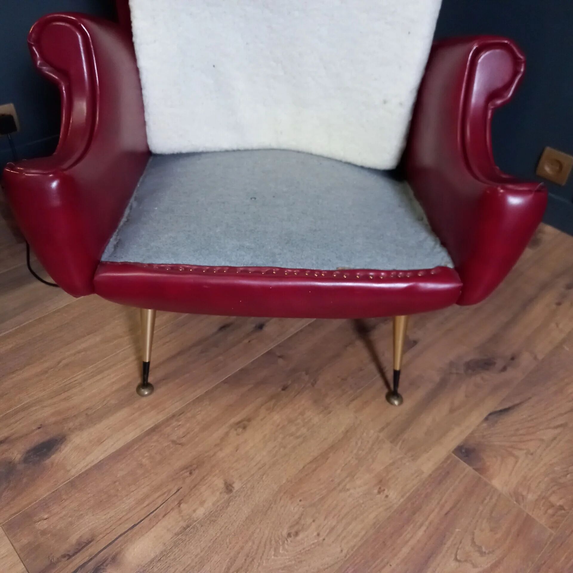 Chaise lounge vintage italienne