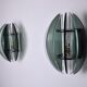 Pair of Veca wall lamps, two-tone murano glass, Italy, 1960