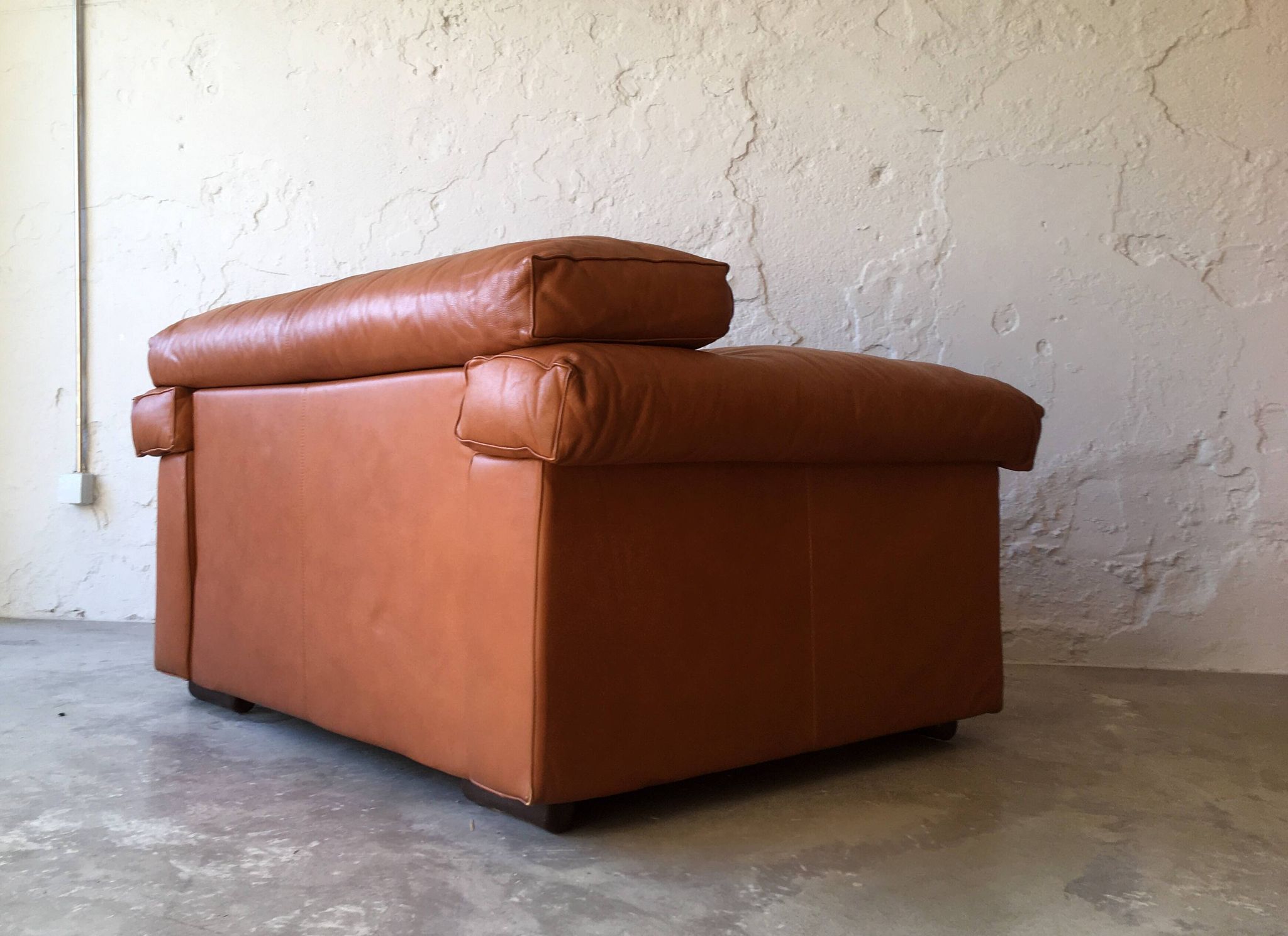 Leather armchair designed by Afra and Tobia Scarpa for B&B Italy, 1970s