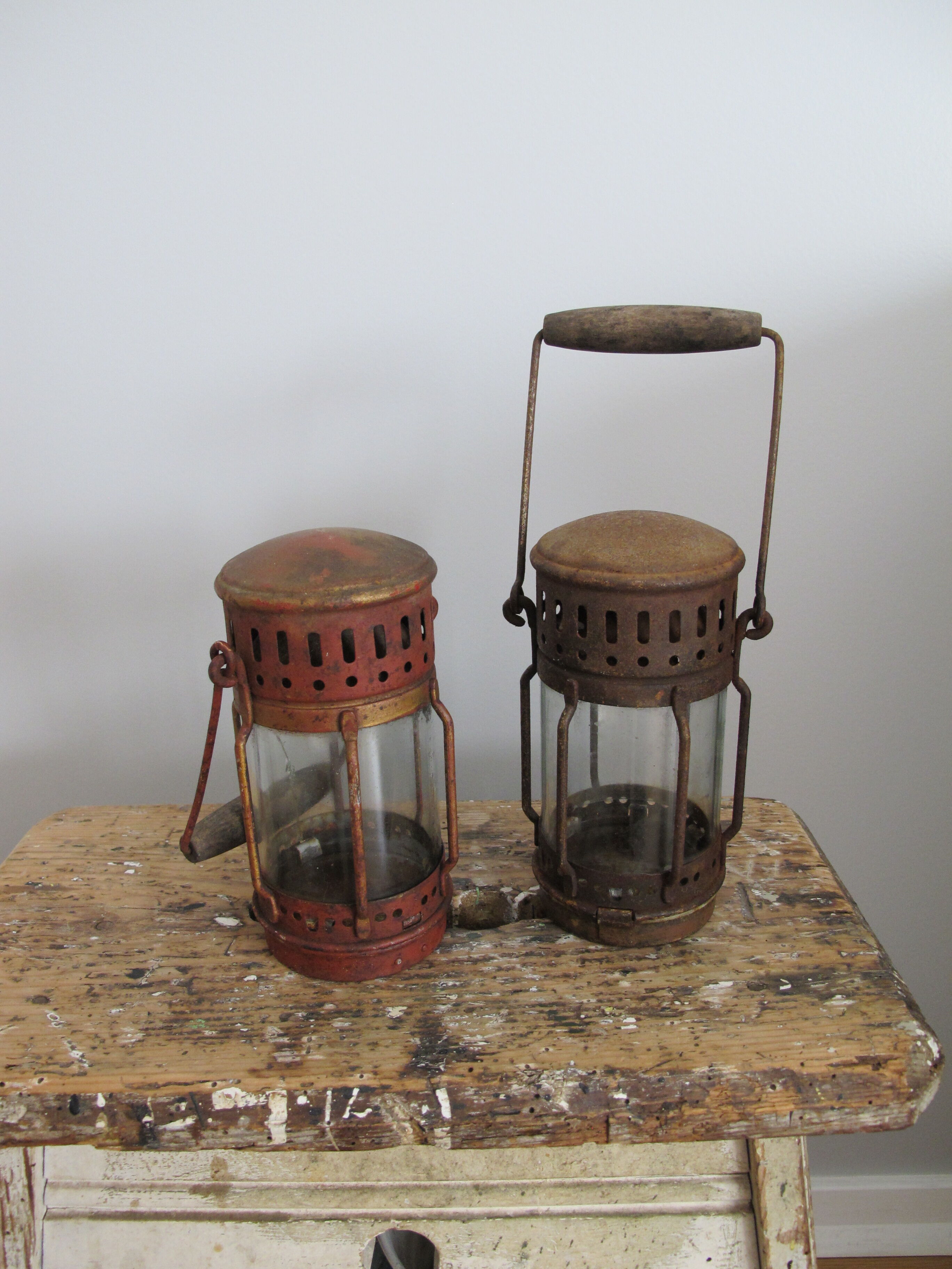 Set of two industrial lanterns