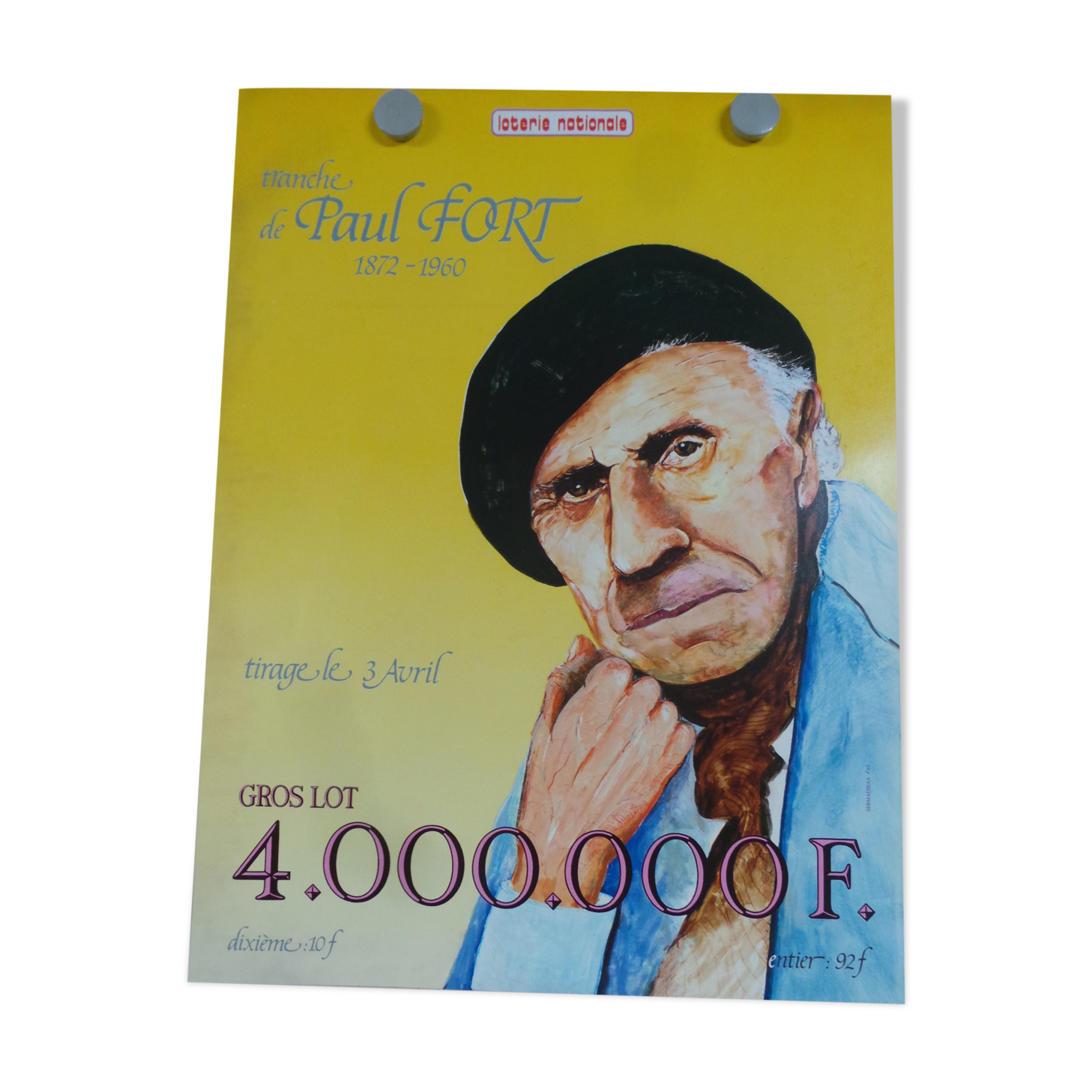 Original Paul Fort National Lottery poster 1985