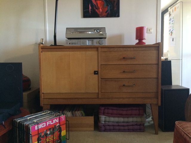 French vintage buffet oak furniture 50/60