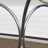 Vintage glass oval table