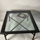 Table basse en verre style industriel