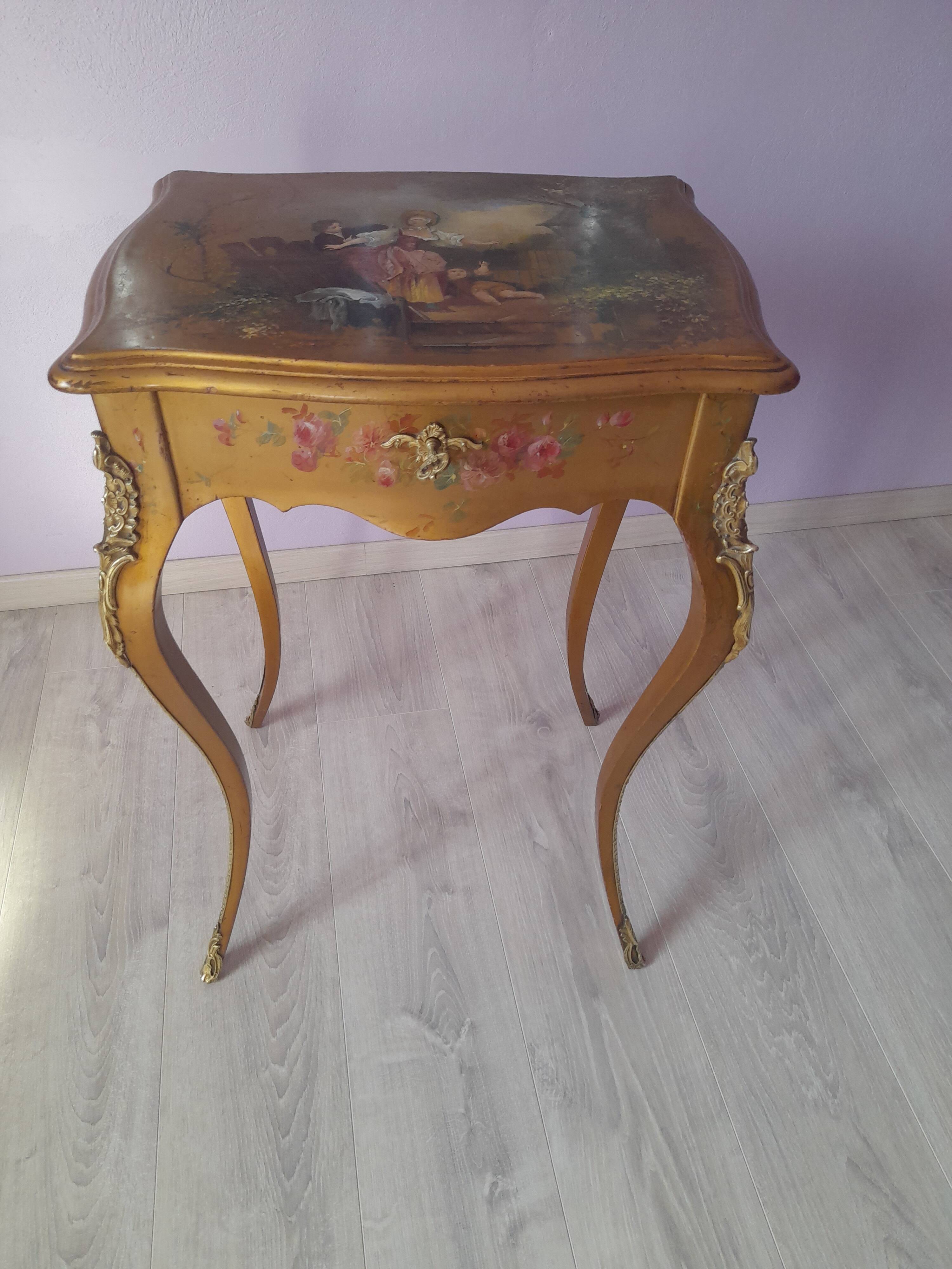 19th century giltwood work table