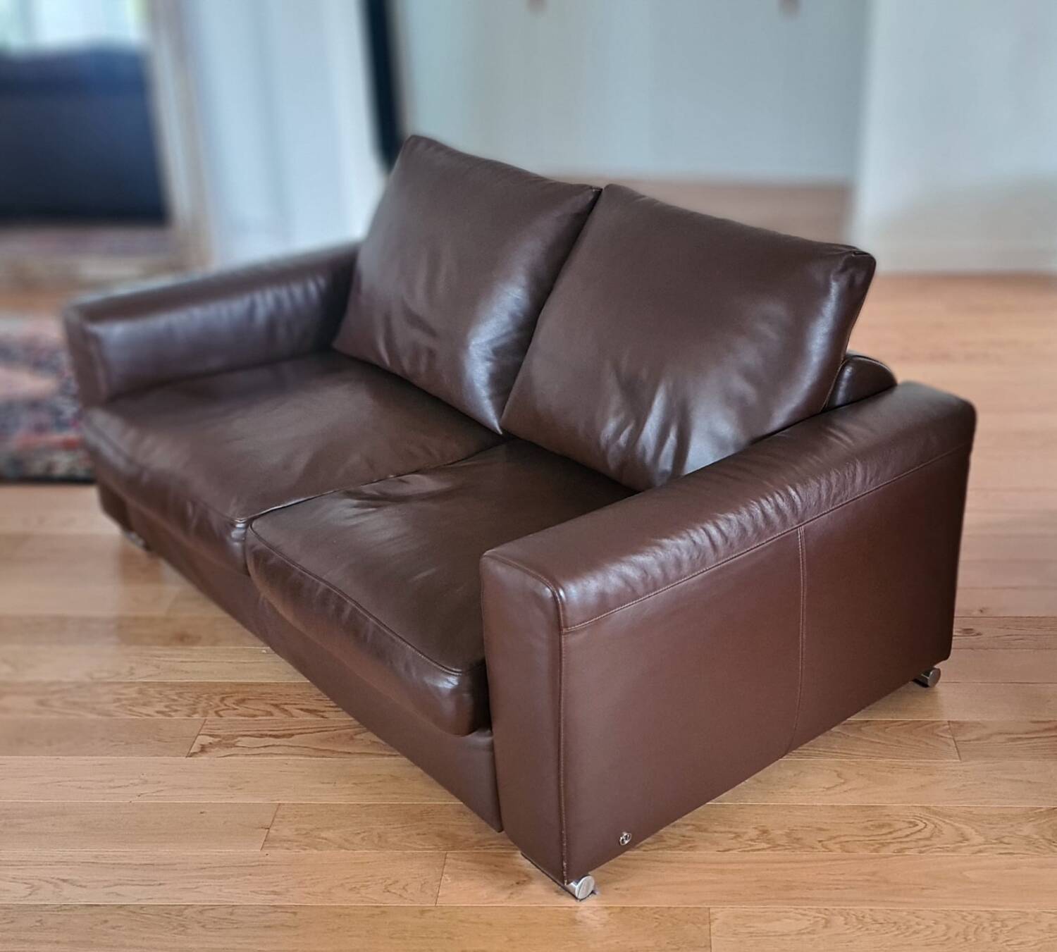 Canapé Natuzzi en cuir pleine fleur
