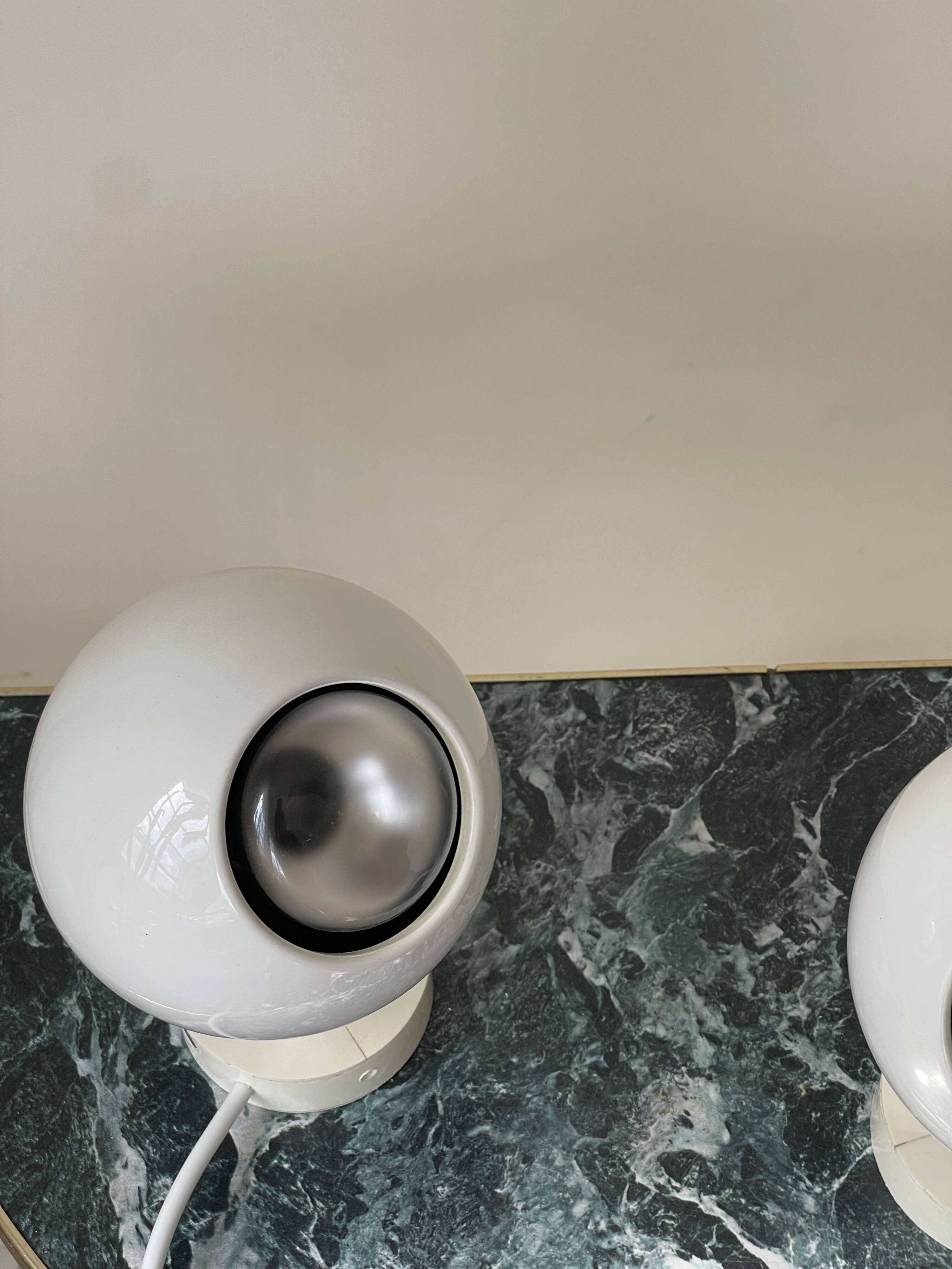 Pair of 1960s eyeball wall lights