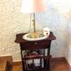 Magazine holder in varnished wood / vintage 60s