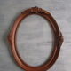 Old oval wooden frame