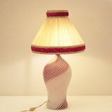 Dino Martens for Aureliano Toso Murano mezza filigrana table lamp from the 1950s