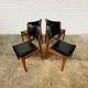 Vintage Set of 4 Teak Dining Chairs by Louis van Teeffelen voor Wèbè, 1960s.
