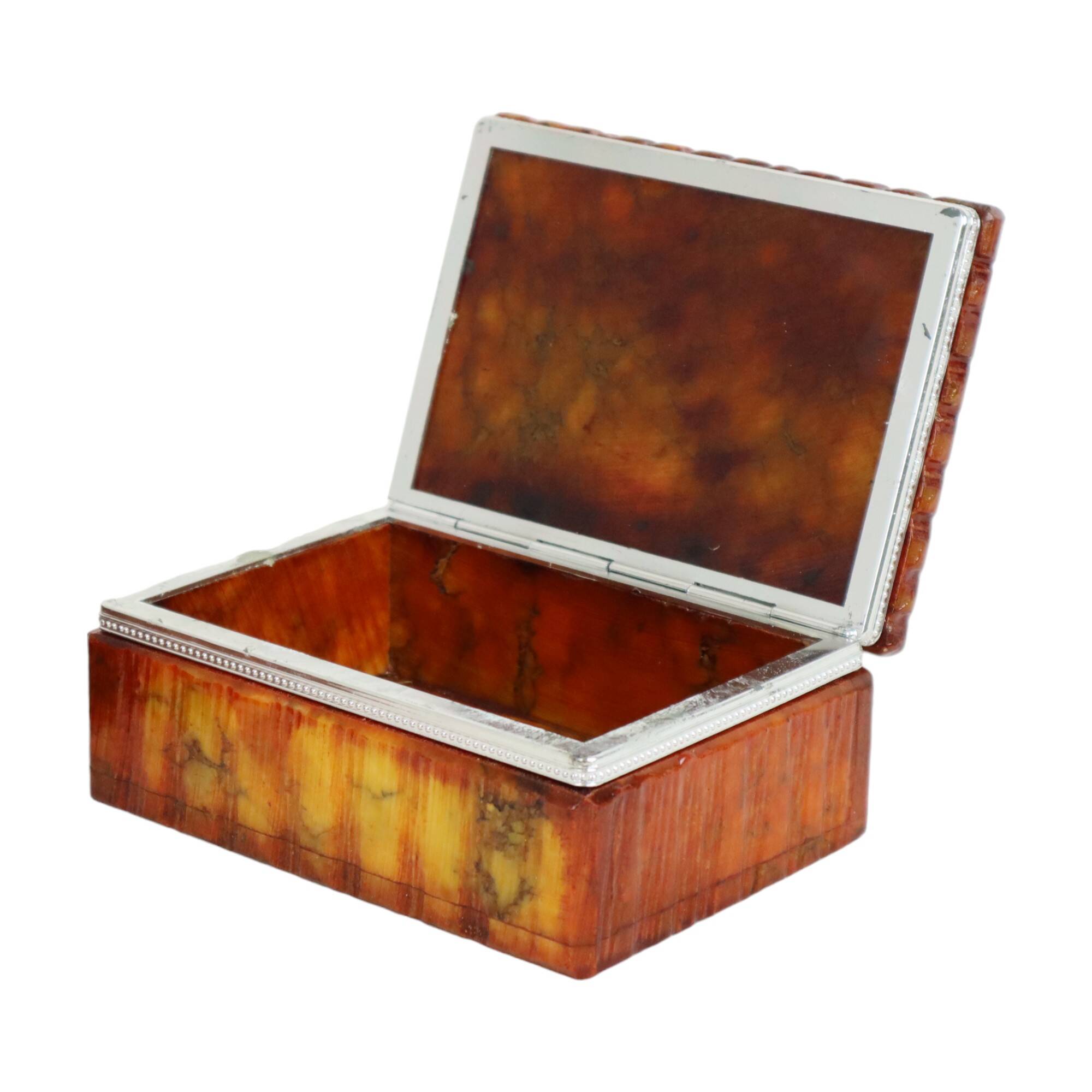 Italian Smoke Set Orange Hand Carved Alabaster Romano Bianchi 1960s