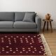 Beni Ourain Moroccan rug in burgundy wool, 150/250cm