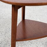 Midcentury Danish round side table in teak by Holger Georg Jensen for Kubus 1960s