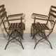 Paire fauteuils de jardin pliants