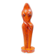 Orange Ceramic Statue by Hugo von Ott, 42cm, Mid-Century Modern Design, Handcrafted Studio Ceramic Sculpture
