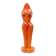 Orange Ceramic Statue by Hugo von Ott, 42cm, Mid-Century Modern Design, Handcrafted Studio Ceramic Sculpture