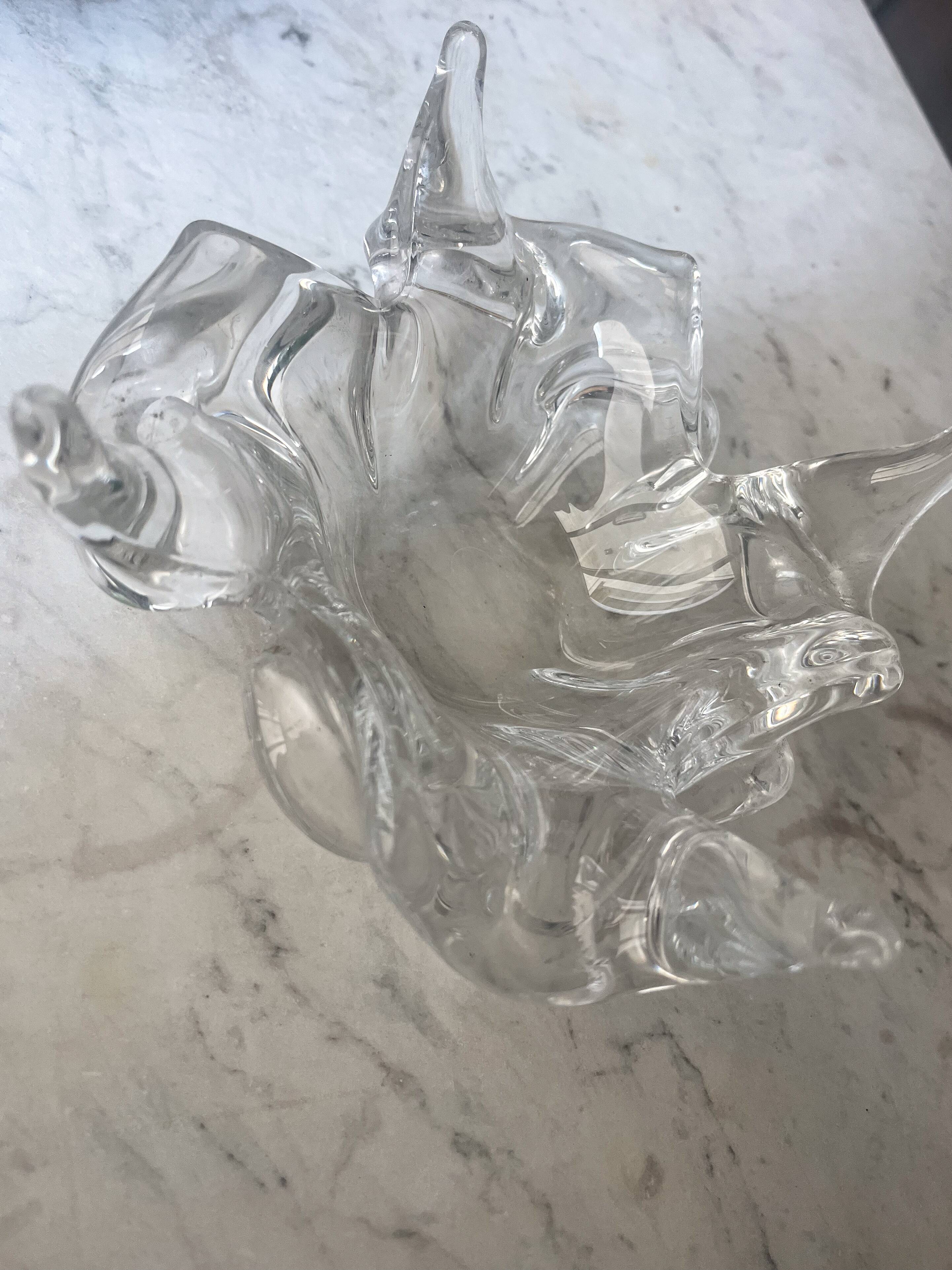 Cendrier en verre en forme de soleil