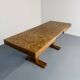 Wooden marquetry dining table designed by Dieter Waeckerlin from the 1960s.