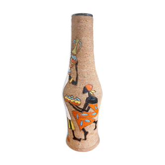 Très grand vase Fratelli Fanciullacci céramique scarifiée