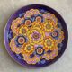 Vintage round tin serving tray, Mandala, Worcester Ware, England