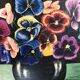 Peinture bouquet de pensées