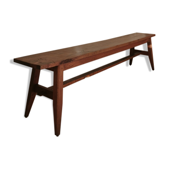 Banc pieds compas en chêne massif