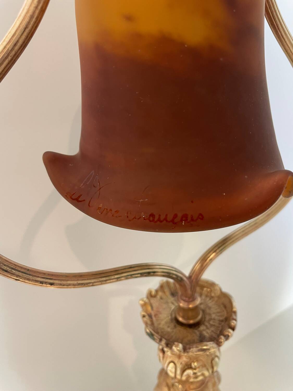 Beautiful lamp "the French glass" Art Nouveau
