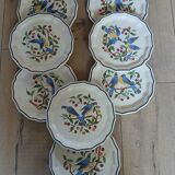 8 assiettes à dessert anciennes Salins