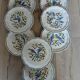 8 antique Salins dessert plates