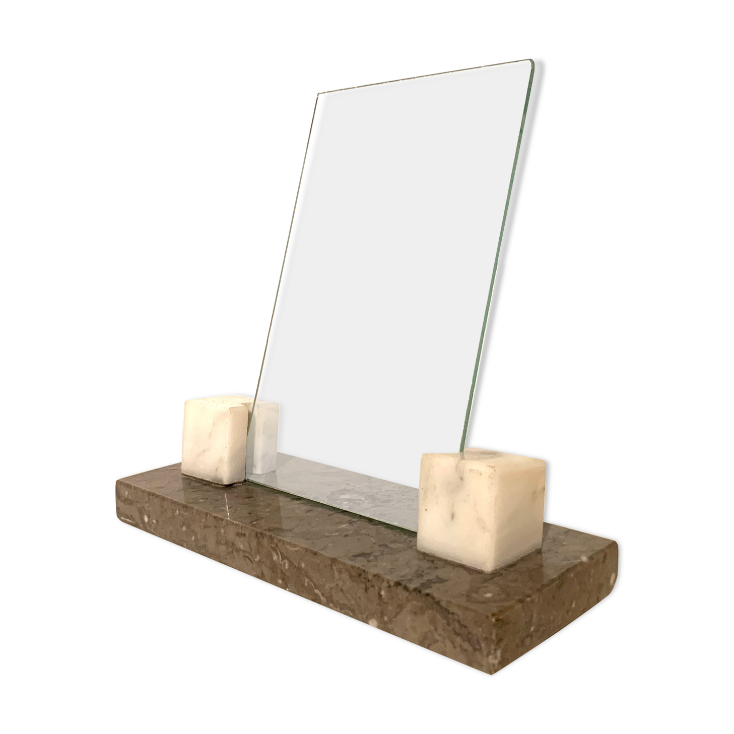 Photo holder in old marble period art deco
