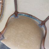 Pair of armchairs basket louis XV in carved walnut