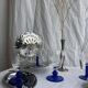 Set of 2 small king-shaped stemmed glasses and 2 small ball-shaped stemmed glasses