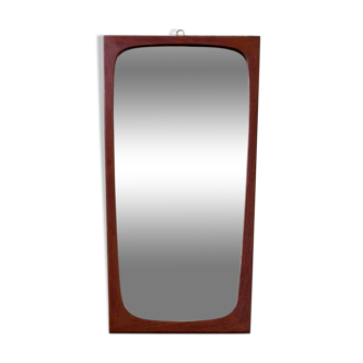 Mid century teak made in denmark large rectangle wall hanging mirror