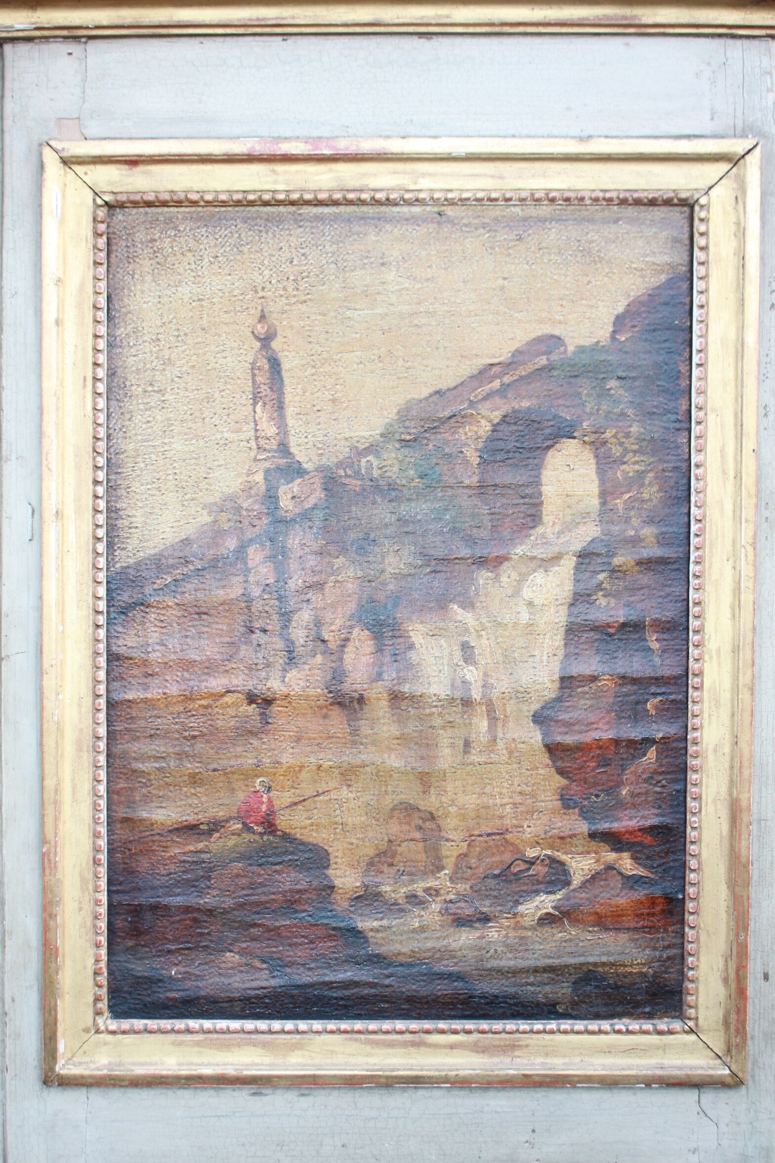 19th century trumeau 65x161cm