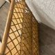 Vintage wicker rattan bookcase shelf