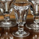 Set de 12 “verres du patron” ou “trompe couillons” en verre soufflé fin XIXème, début Xxème